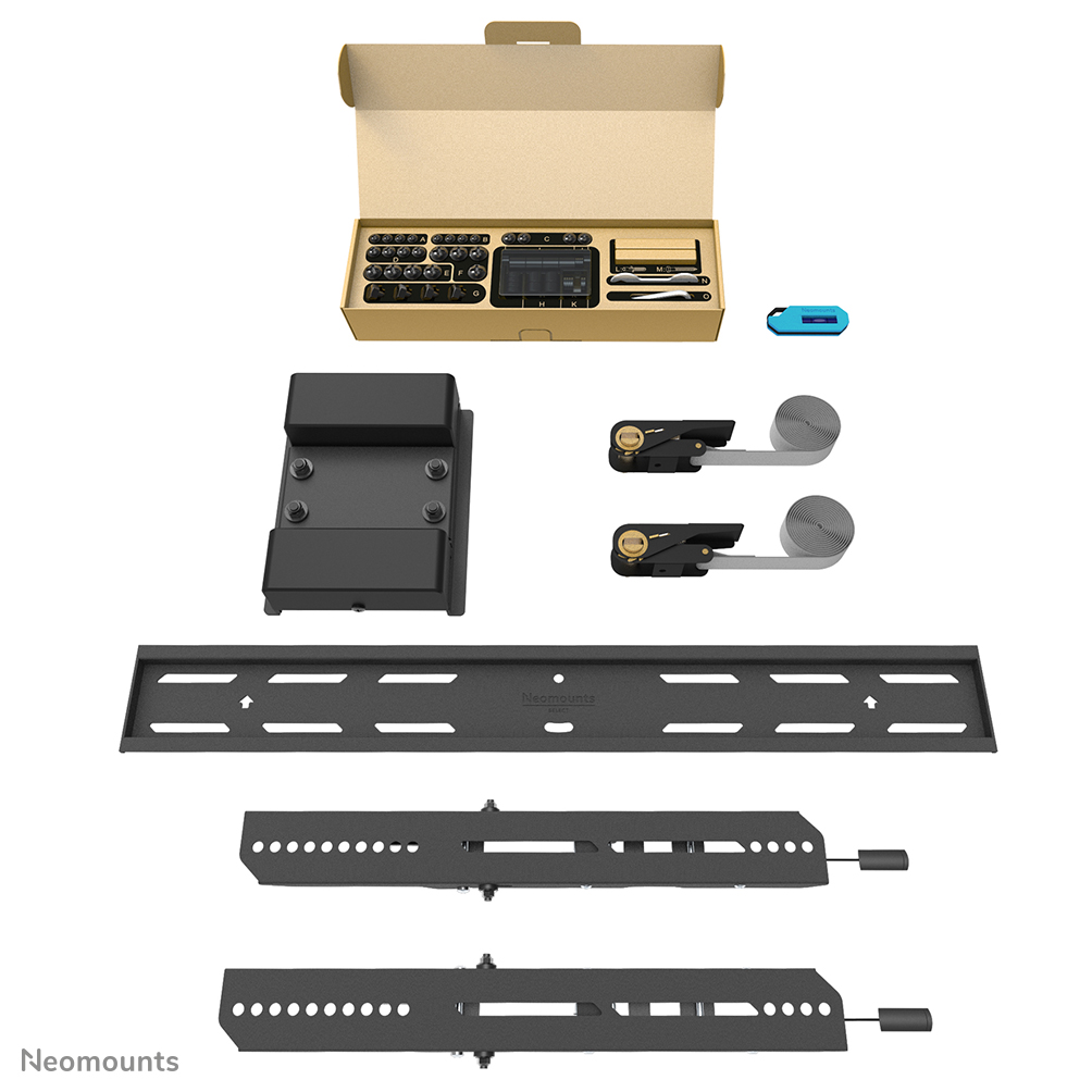 Neomounts WL35S-910BL16 TV-pilaarsteun 40-75" - kantelbaar - vergrendelbaar - diam. 25-100 cm - portrait